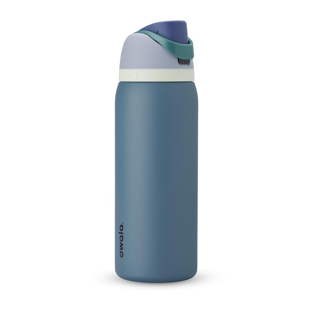 Owala FreeSip Insulated Stainless Steel Water Bottle with Straw for Sports, Travel, and School BPA-Free Sports Water Bottle, 24 oz, Beach House