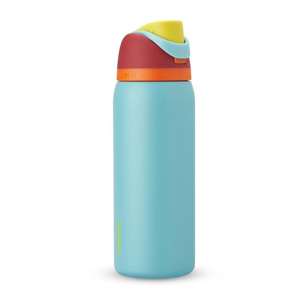 Owala FreeSip Insulated Stainless Steel Water Bottle with Straw for Sports, Travel, and School BPA-Free Sports Water Bottle, 24 oz, Beach House