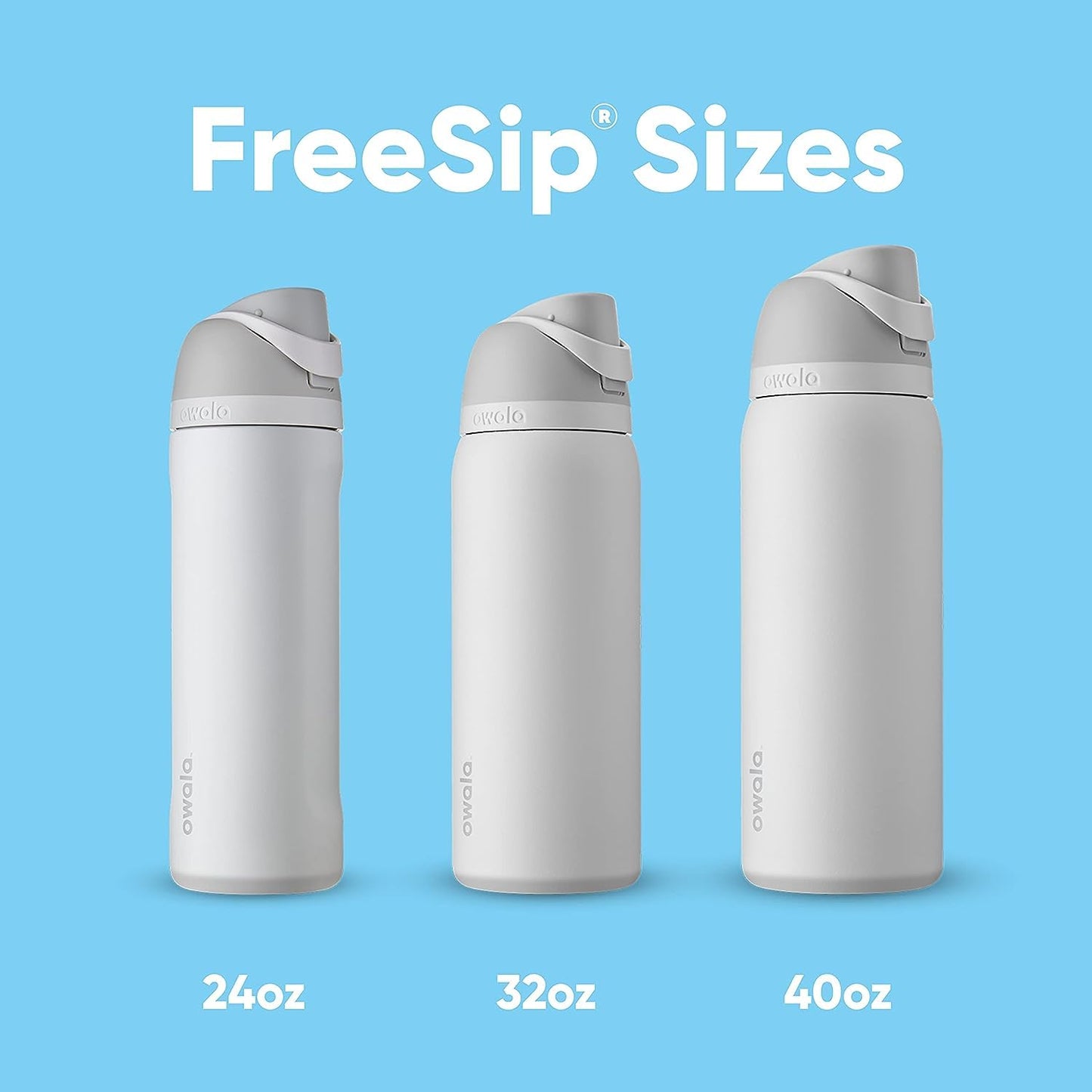 Owala FreeSip Insulated Stainless Steel Water Bottle with Straw for Sports, Travel, and School BPA-Free Sports Water Bottle, 24 oz, Beach House