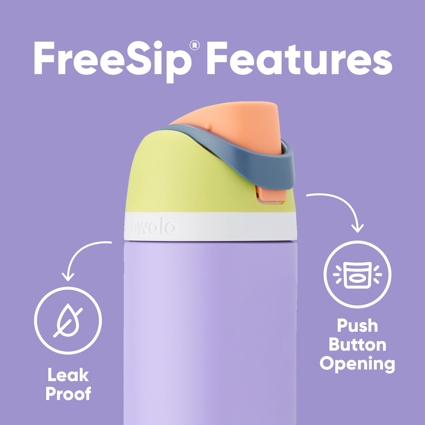 Owala FreeSip Insulated Stainless Steel Water Bottle with Straw for Sports, Travel, and School BPA-Free Sports Water Bottle, 24 oz, Beach House