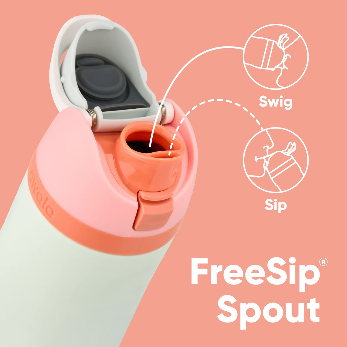 Owala FreeSip Insulated Stainless Steel Water Bottle with Straw for Sports, Travel, and School BPA-Free Sports Water Bottle, 24 oz, Beach House