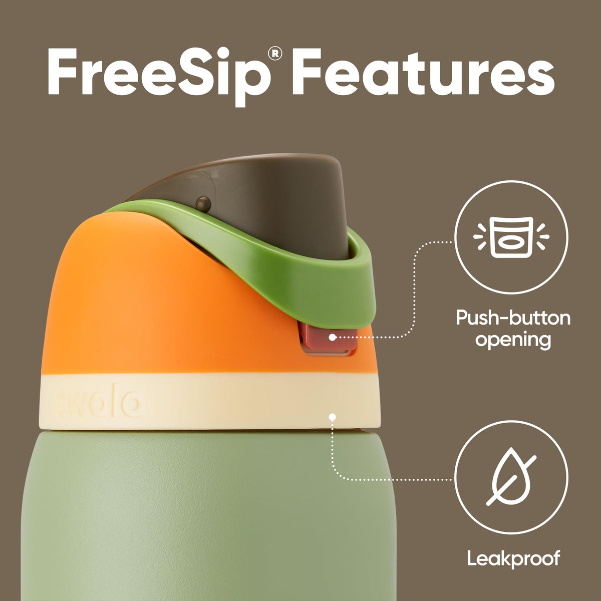 Owala FreeSip Insulated Stainless Steel Water Bottle with Straw for Sports, Travel, and School BPA-Free Sports Water Bottle, 24 oz, Beach House