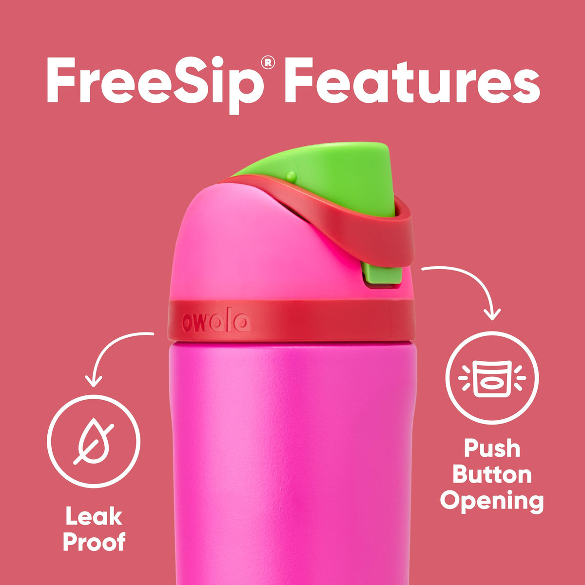 Owala FreeSip Insulated Stainless Steel Water Bottle with Straw for Sports, Travel, and School BPA-Free Sports Water Bottle, 24 oz, Beach House