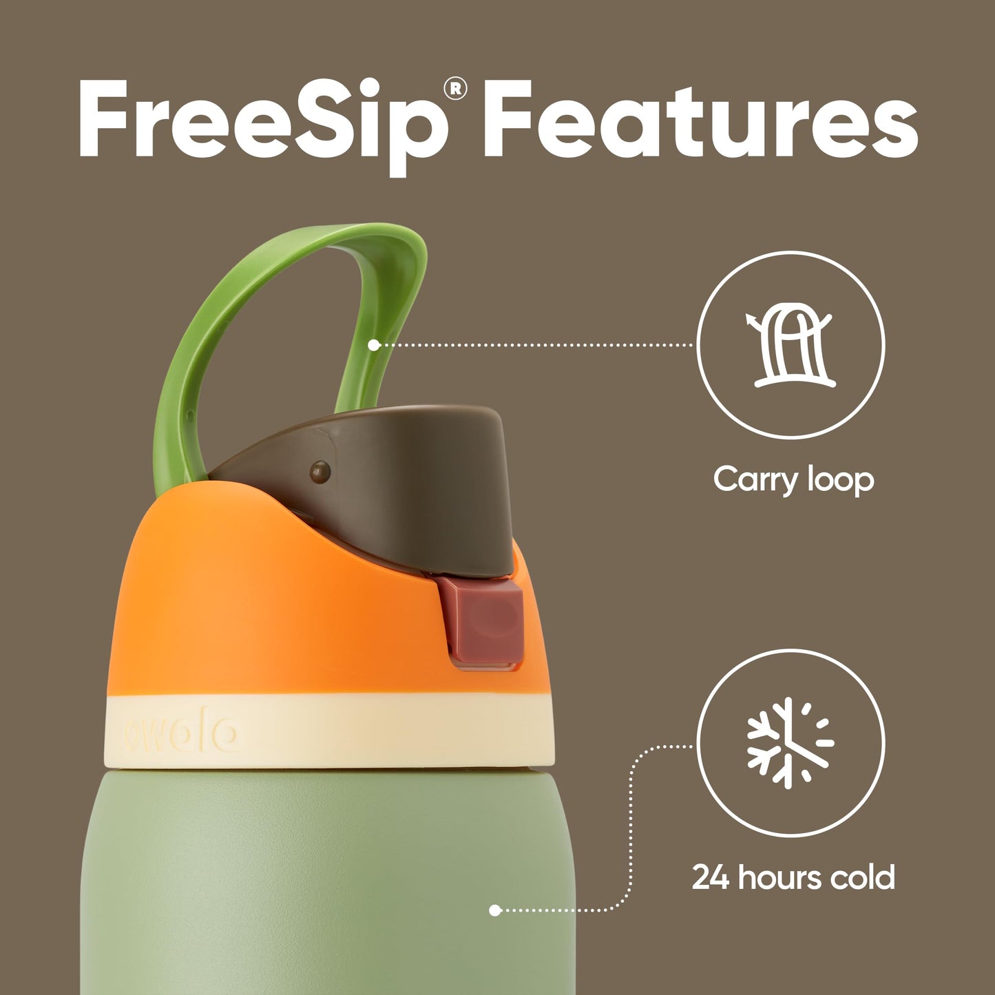 Owala FreeSip Insulated Stainless Steel Water Bottle with Straw for Sports, Travel, and School BPA-Free Sports Water Bottle, 24 oz, Beach House