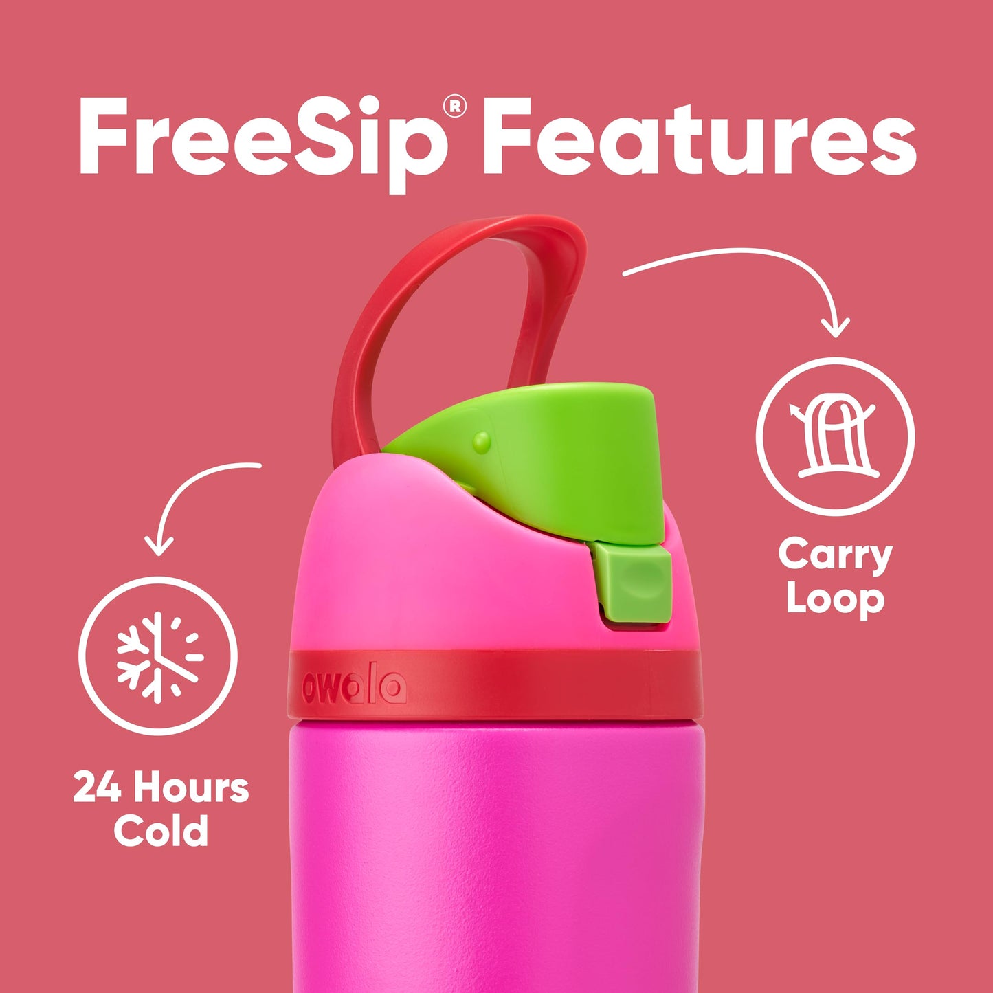Owala FreeSip Insulated Stainless Steel Water Bottle with Straw for Sports, Travel, and School BPA-Free Sports Water Bottle, 24 oz, Beach House