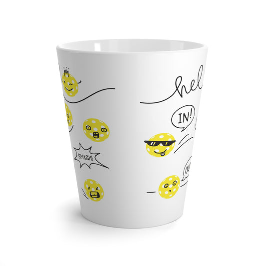 Latte Mug  12oz- Pickleball theme