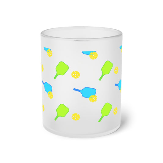 Frosted Glass Mug 11oz - Pickleball Theme